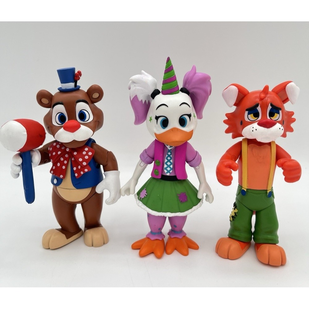 Funko FNAF Balloon Circus Freddy Chica Foxy Action Figures lot Five Nights